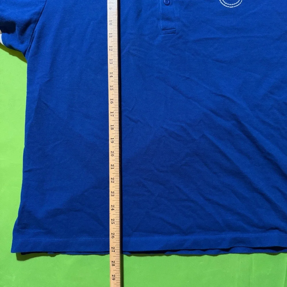 True Religion Mens Royal Blue Horseshoe Logo Polo Shirt XL